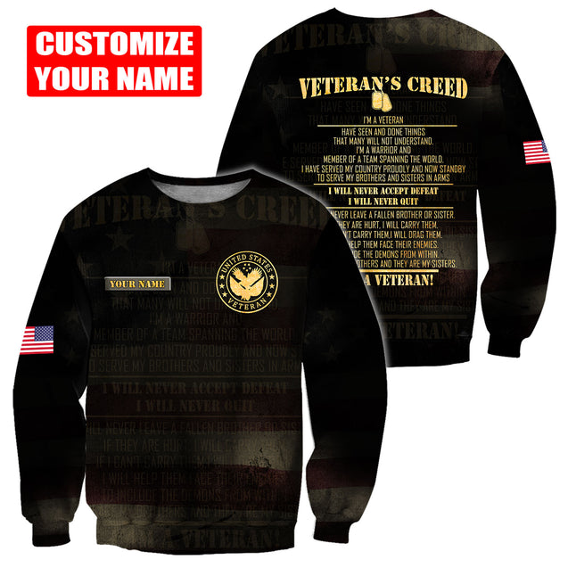 Custom Name US Army 3D All Over Printed Unisex Shirts