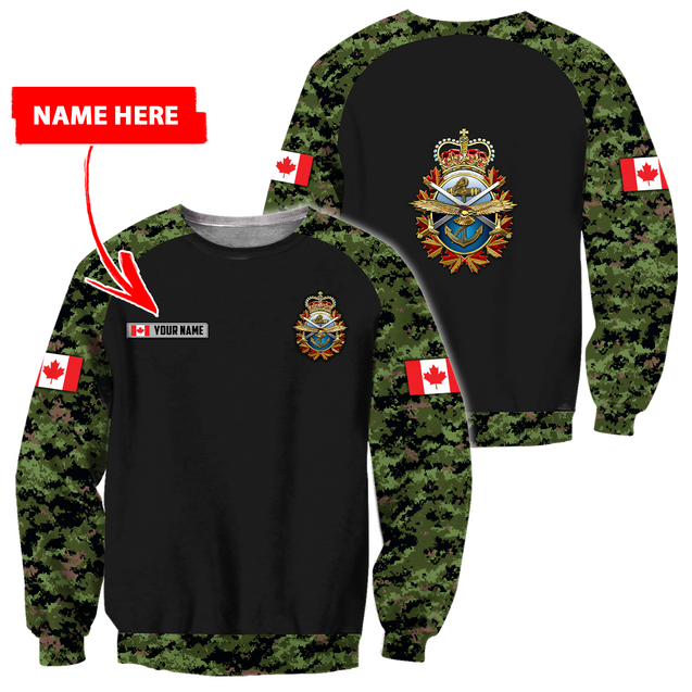 Personalized Name XT Canadian Armed Forces Pullover 3D All Over Printed Shirts PD15032102