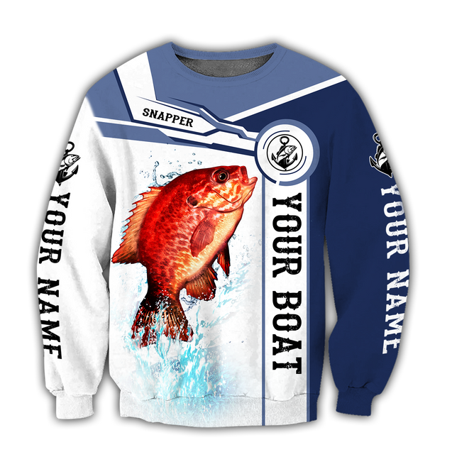 Custom name Snapper fishing Catch and Release 3D Design print shirts