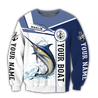 Custom name Marlin fishing Catch and Release 3D Design print shirts