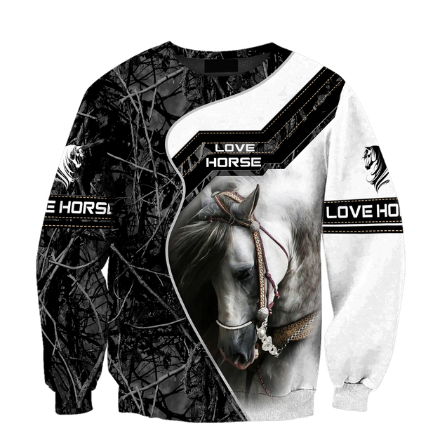 Beautiful White Horse 3D All Over Printed Shirts For Men And Women TR1911202CL