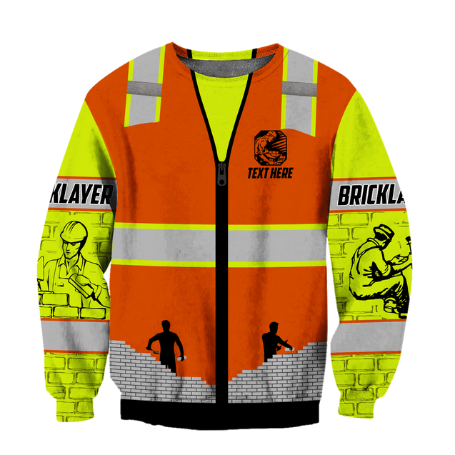 Premium Unisex Hoodie Customize Bricklayer Safety ML