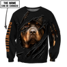 Rottweiler 3D hoodie shirt for men and women custom name ver2