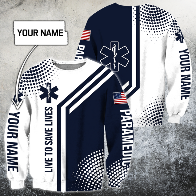 Personalized Name Paramedic 3D All Over Printed Unisex Shirts