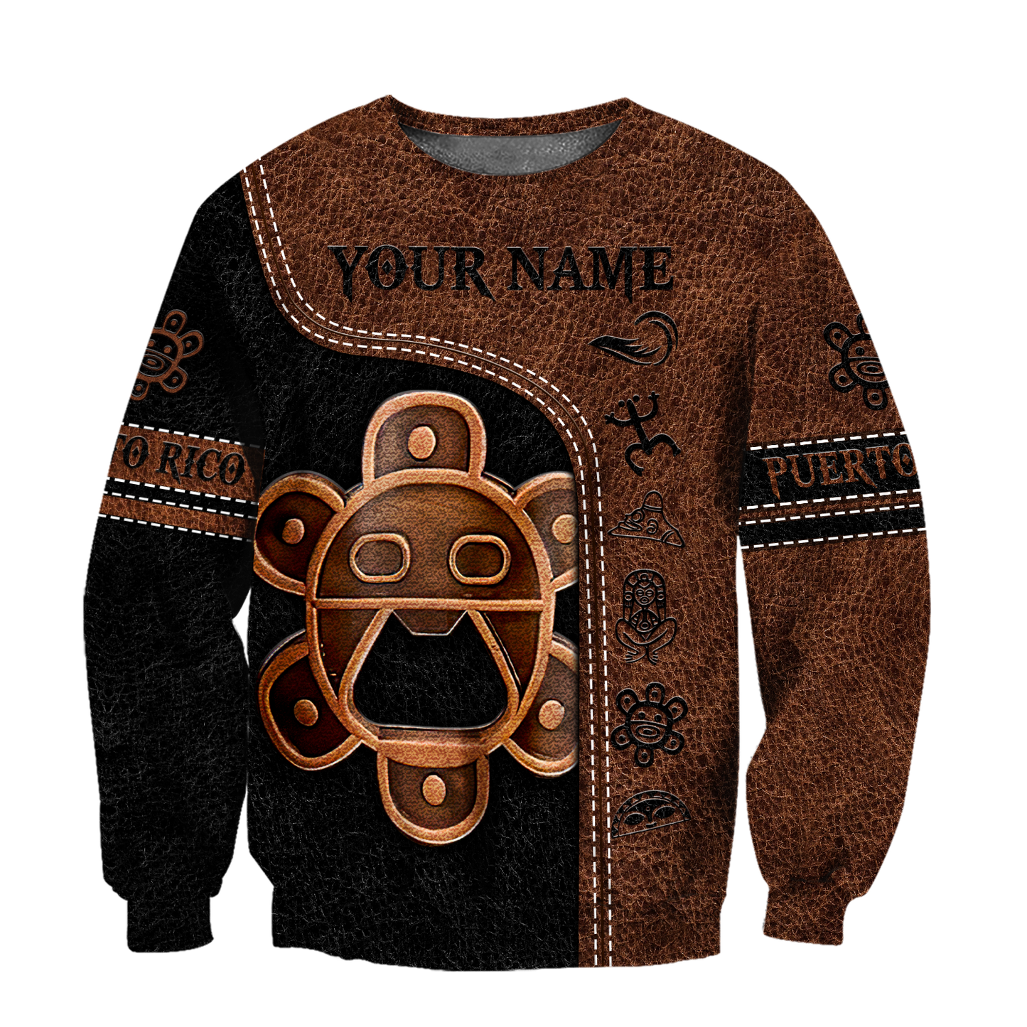 Customize Name Puerto Rico 3D All Over Printed Combo Sweater + Sweatpant