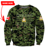 Personalized Name XT Canadian Army Pullover 3D All Over Printed Shirts PD12032104