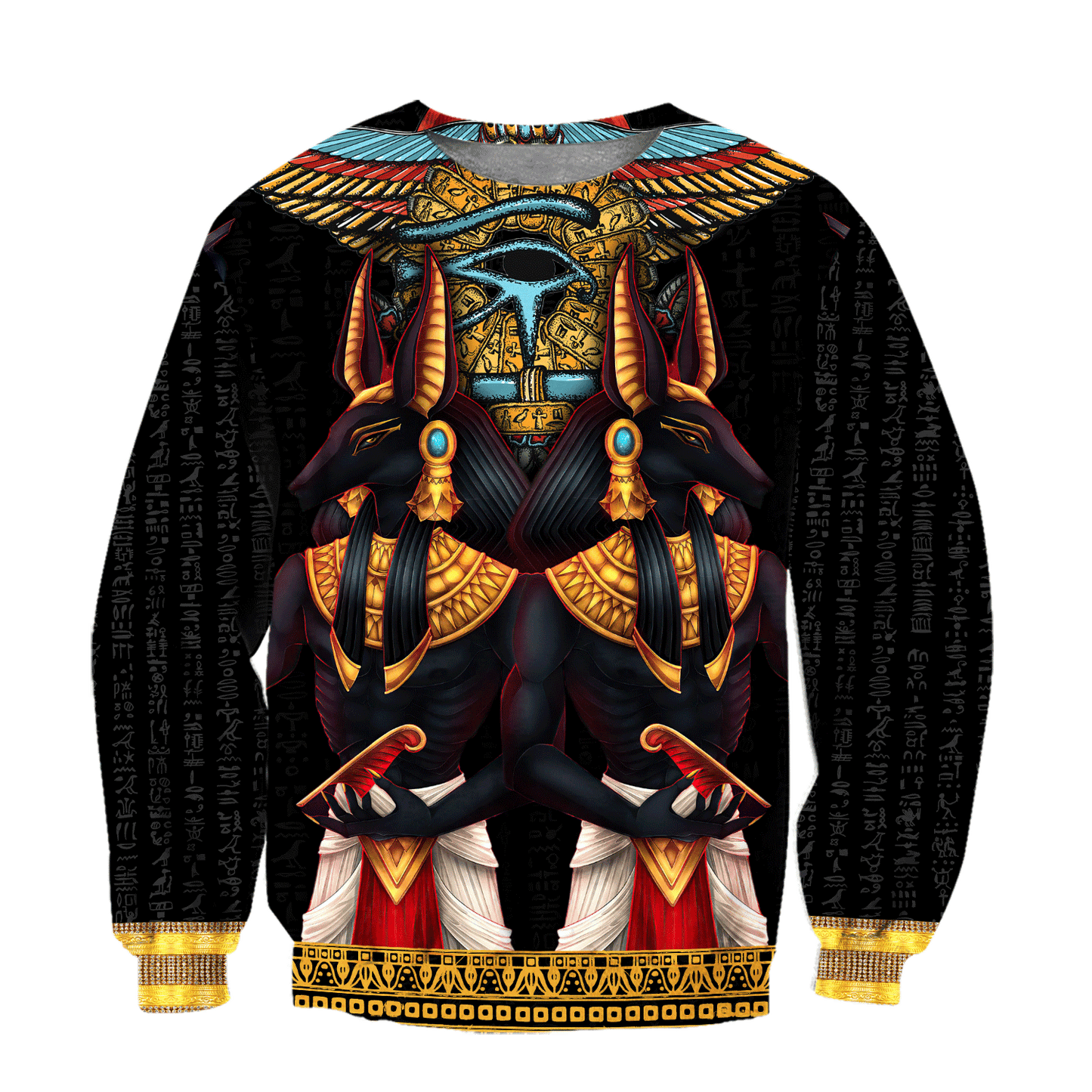 Anubis Horus eye and egyptian falcon 3D Shirts