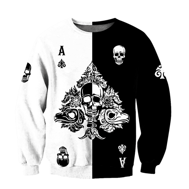 Ace Spade Skull Gothic Art 3D All Over Printed Unisex Shirts