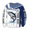 Custom name Tuna fishing Catch and Release 3D Design print shirts