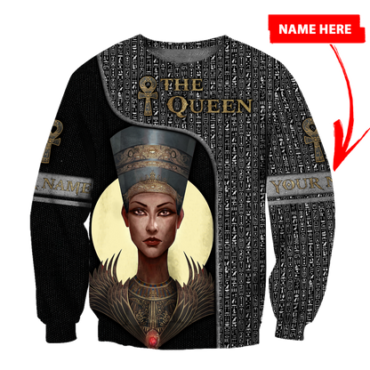 Custom name The Queen Ancient Egypt 3D design print shirts