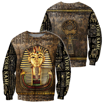 Custom name Pharaoh Ancient Egypt Ankh 3D design print shirts DQB22042103