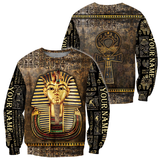 Custom name Pharaoh Ancient Egypt Ankh 3D design print shirts DQB22042103