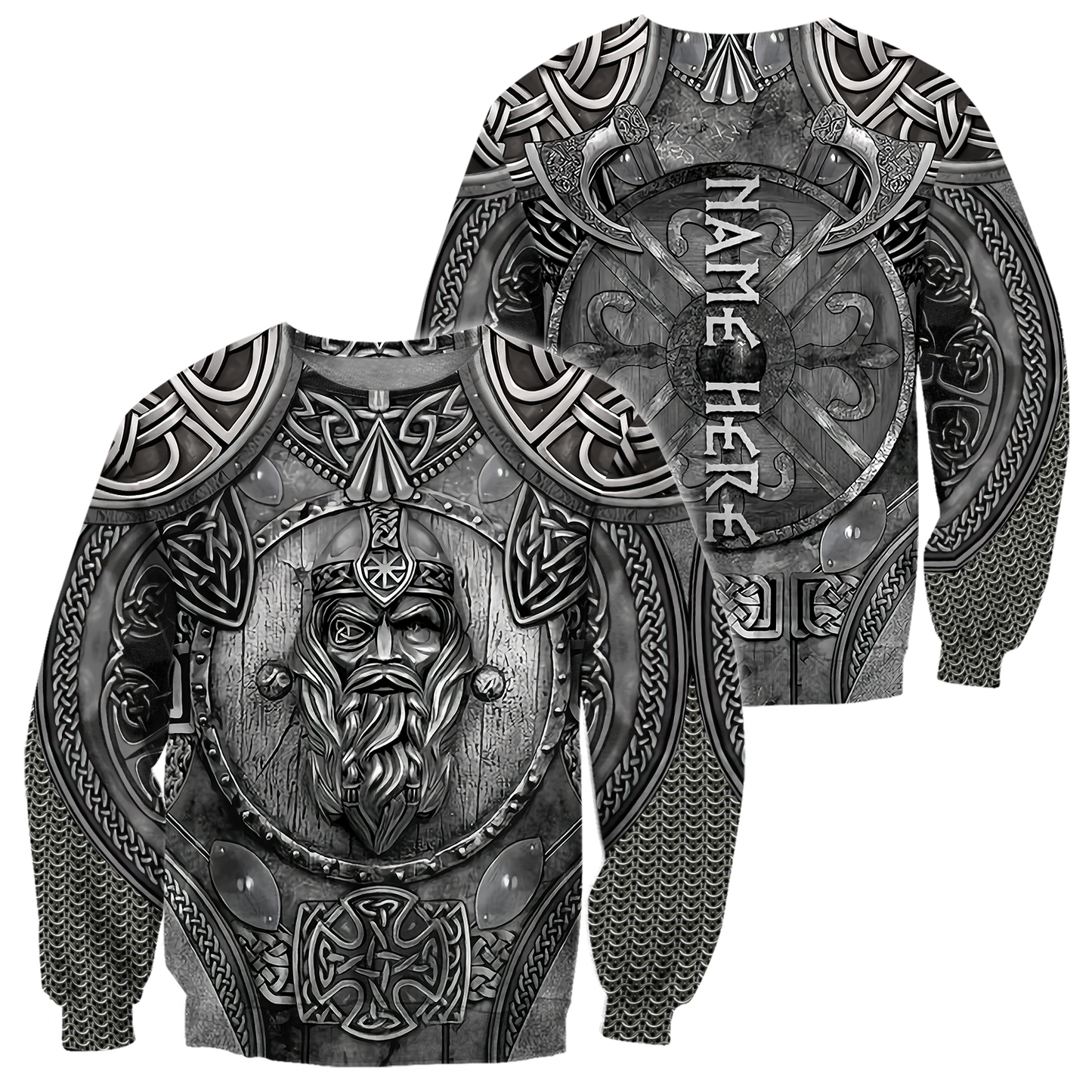 Customized Name Viking 3D All Over Printed Unisex Shirts