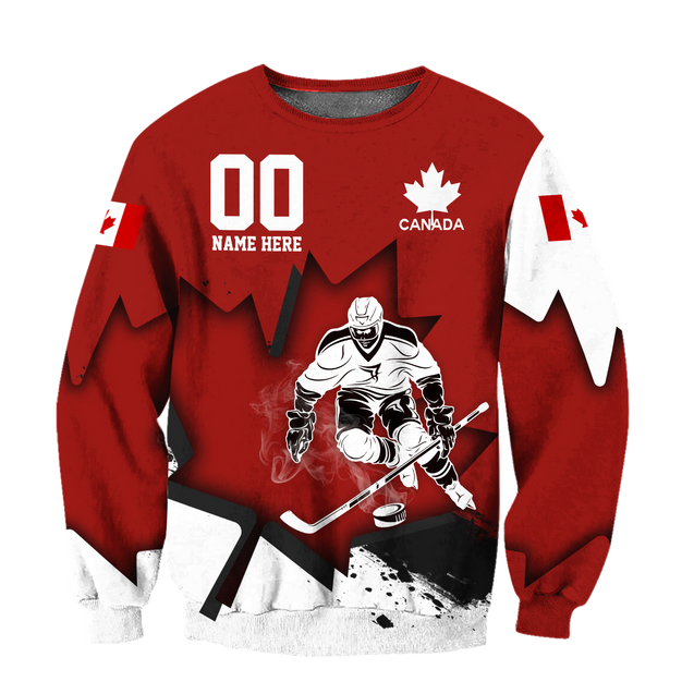 3D All Over Printed Hockey Canada Unisex Shirts Custom Name Custom number XT TNA11032101