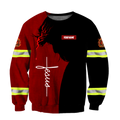 Customize Name Firefighter 3D All Printed Hoodie For Men And Women MH08012002