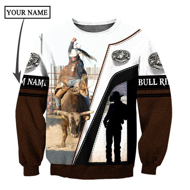 Personalized Name Bull Riding 3D All Over Printed Unisex Shirts Ride The Bull