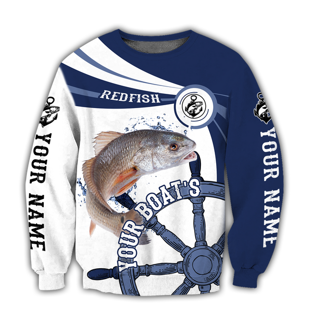 Custom name Redfish fishing boat team Catch and Release 3D Design print shirts