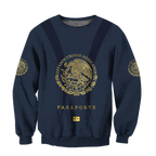 Mexico Pasaporte 3D All Over Printed Unisex Hoodie