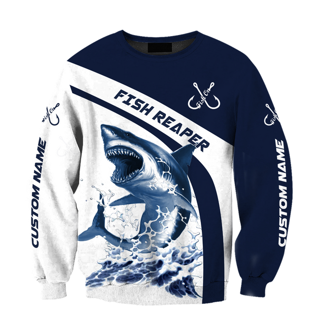 Custom name Shark fishing design 3d print shirts