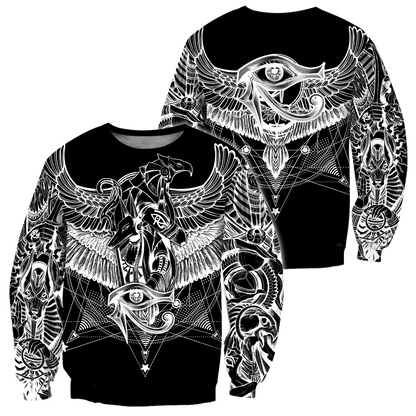 Egyptian Gods Ancient Tattoo black ver unisex 3d print shirts