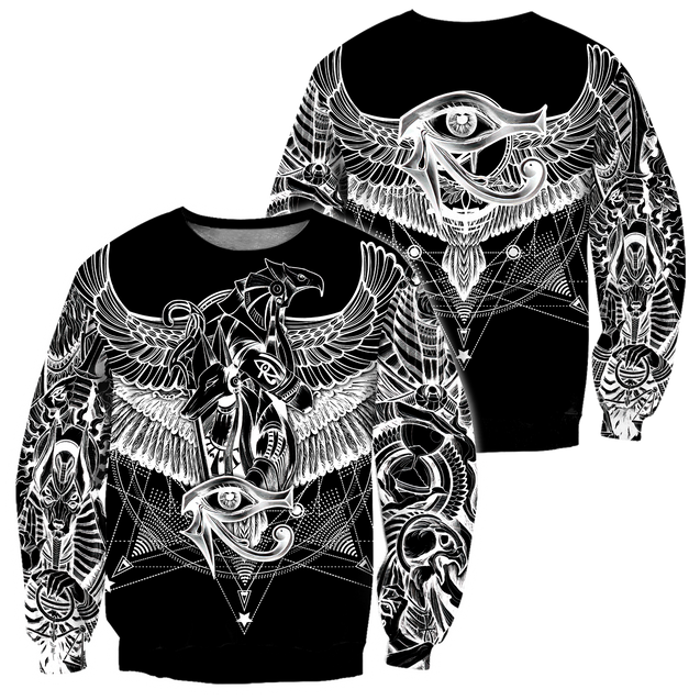 Egyptian Gods Ancient Tattoo black ver unisex 3d print shirts