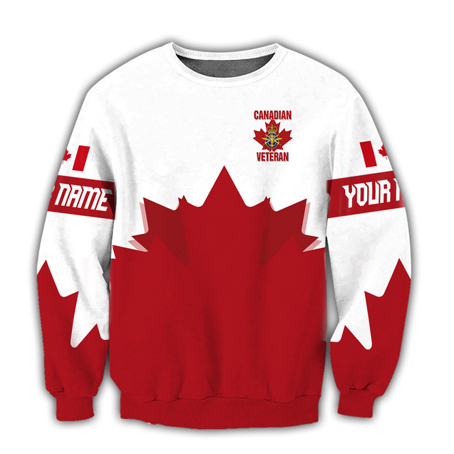 Personalized Name XT Canadian Veteran Pullover 3D All Over Printed Shirts NTN04032103