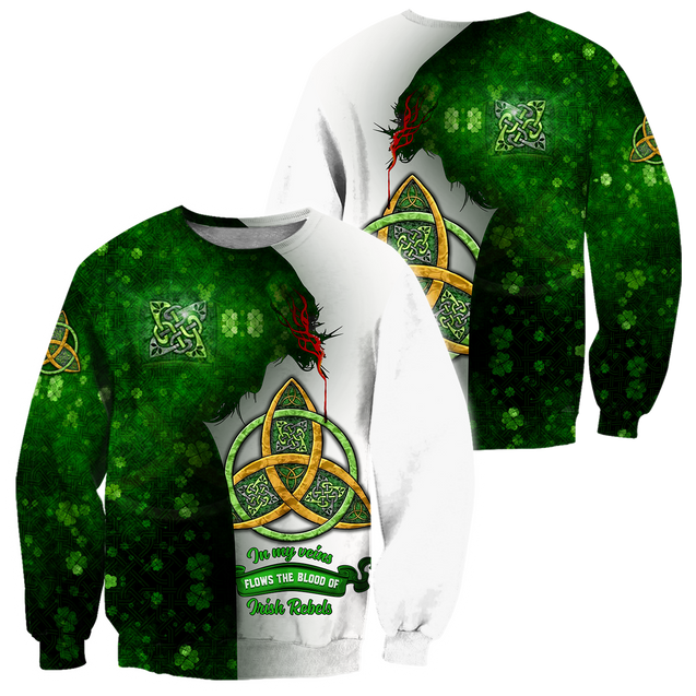 Premium Unisex Hoodie Irish St.Patrick Jesus Irish Rebel In My Vain ML