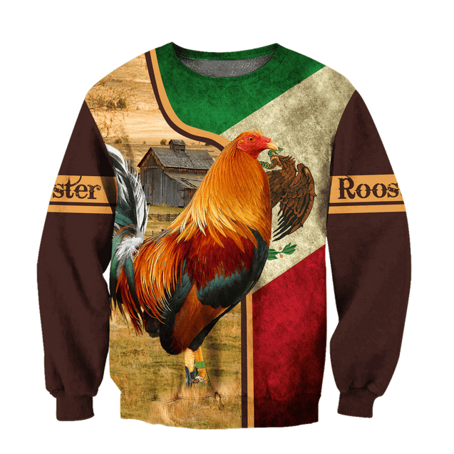 Rooster Mexico 3D All Over Printed Hoodie HHT29042103