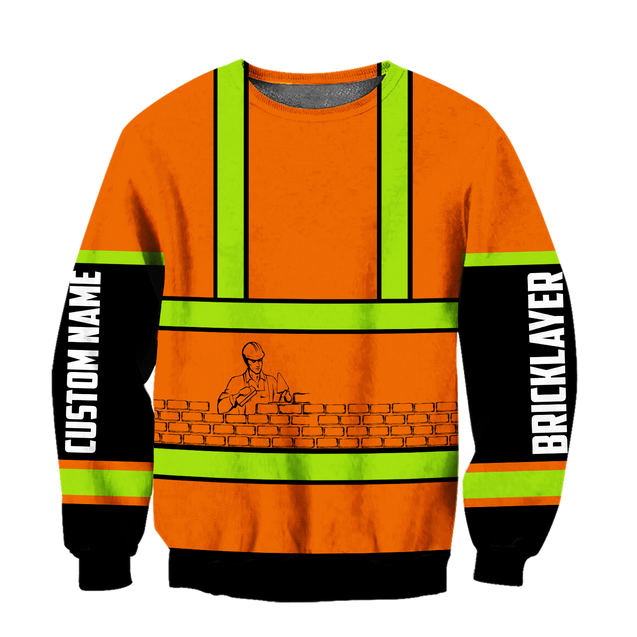 Premium Unisex Hoodie Customize Bricklayer Safety ML