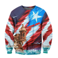 Custom Name Great Waves Puerto Rico Hoodie For Men And Women MH15032101