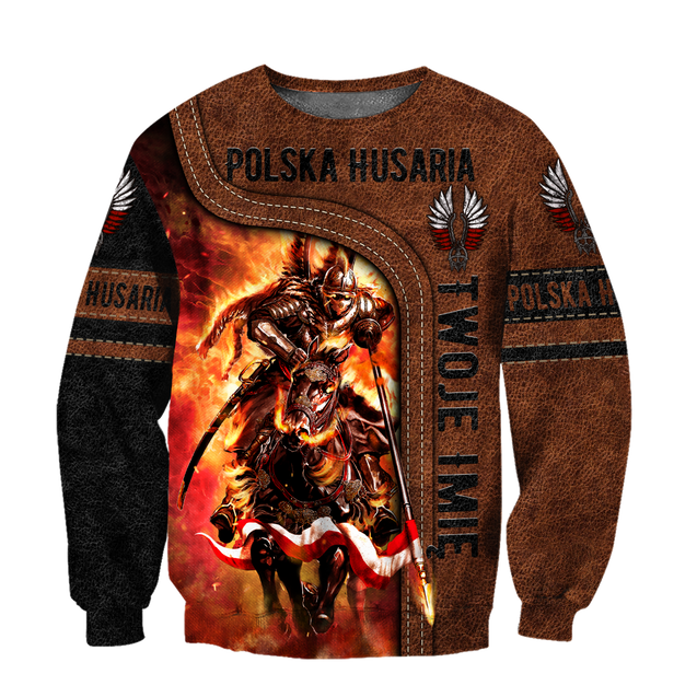 Premium Winged Hussars Leather Pattern Custom name 3D Printed Shirts