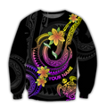 Amazing Polynesian Frangipani Flower Unisex Personalized Deluxe Hoodie ML