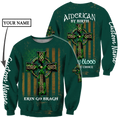 Irish St.Patrick Irish by blood 3d hoodie shirt for men and women custom name