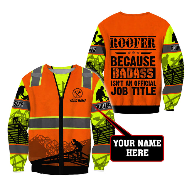 Premium Personalized Unisex 3D Printed Badass Roofer Shirts MEI