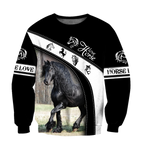 Black Horse 3D All Over Printed Shirts PD19022101