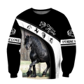 Black Horse 3D All Over Printed Shirts PD19022101