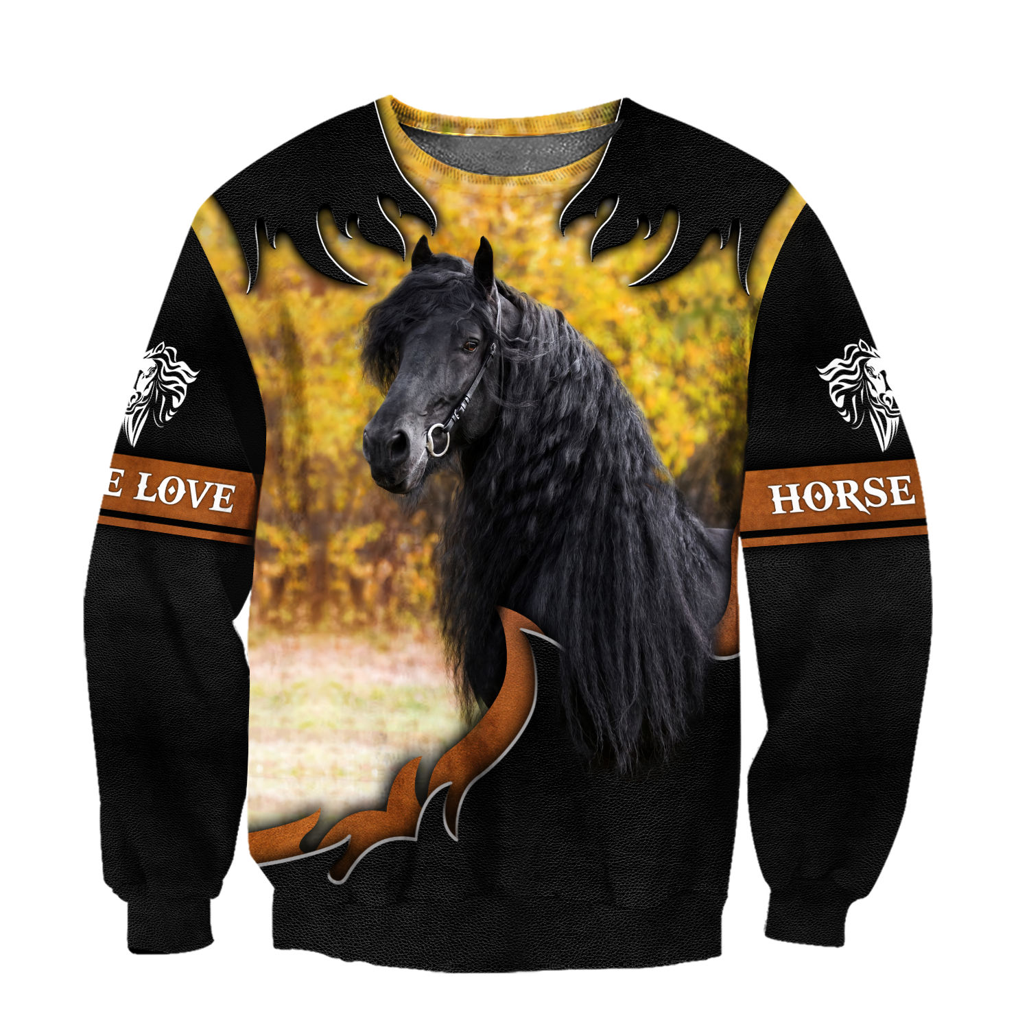 Black Horse 3D All Over Printed Shirts PD19022102