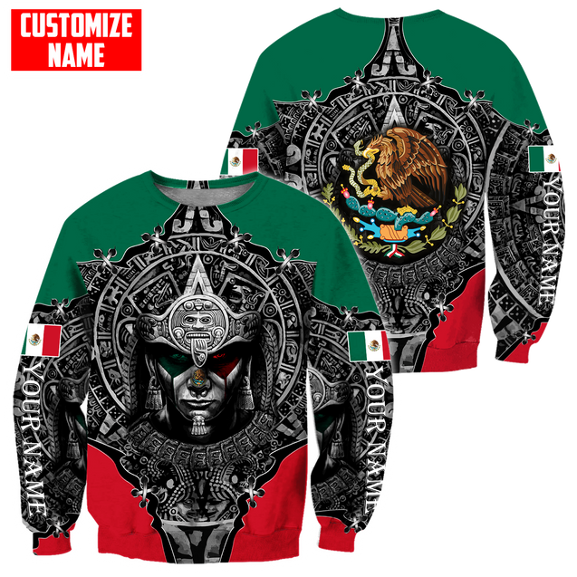 Personalized Name Aztec Mexican 3D All Over Printed Unisex Shirts