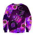 Aboriginal Naidoc Week 2021 Purple Turtle Lizard Sun 3D print shirts