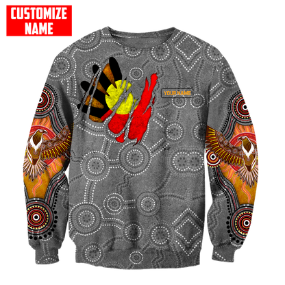 Custom name Aboriginal Australia In my heart Indigenous Painting Art 3D shirts
