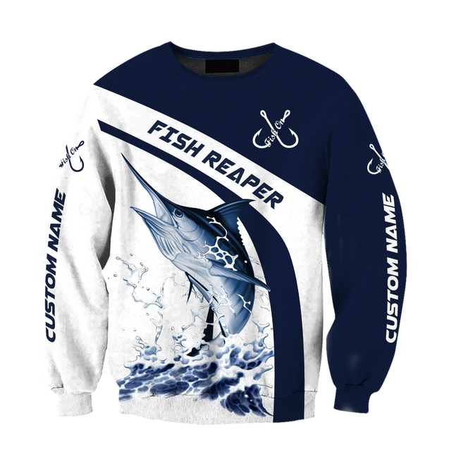 Custom name Marlin fishing design 3d print shirts