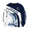 Custom name Marlin fishing design 3d print shirts