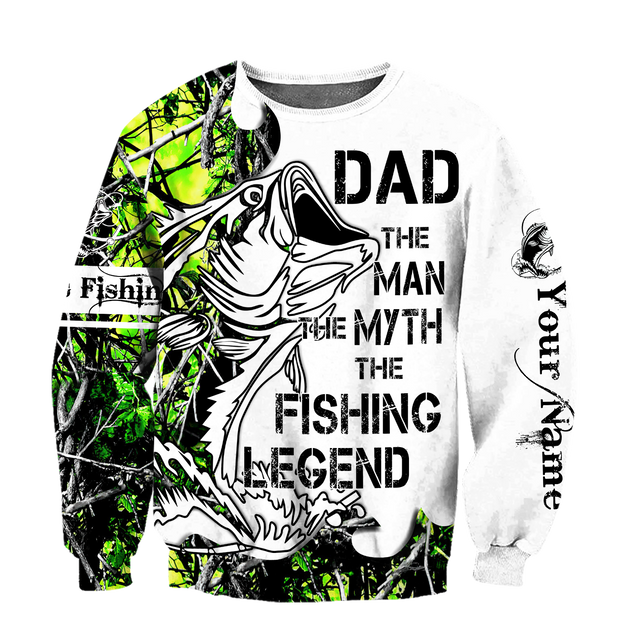 Custom name Dad Bass fishing Tattoo 3D print shirts