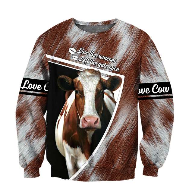 Cow 3d hoodie shirt for men and women DD11182001