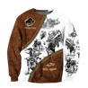 Personalized Name Bull Riding 3D All Over Printed Unisex Shirts Zipper