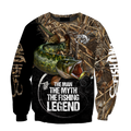 Northern Pike fishing legend muddy camo design 3d print shirts