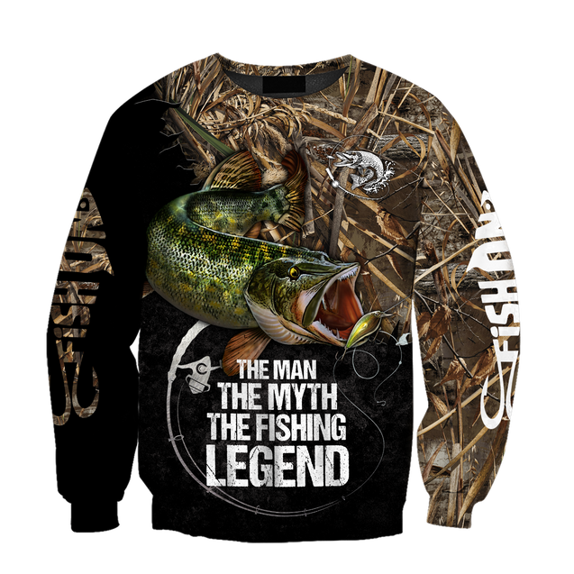 Northern Pike fishing legend muddy camo design 3d print shirts