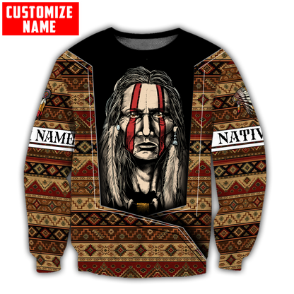 Customized Name Native American 3D All Over Printed Unisex Shirts