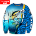 Custom name Tuna fishing Team Billfish 3D Design Printed Shirts
