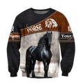 Black Horse Persionalized 3D All Over Printed Shirts